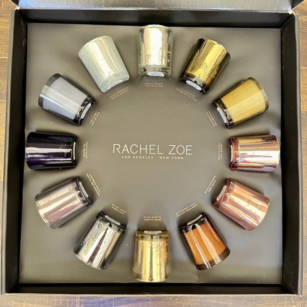 ✅ NEW “Rachel Zoe” Set of 12 soy blend votive candles in beautiful box